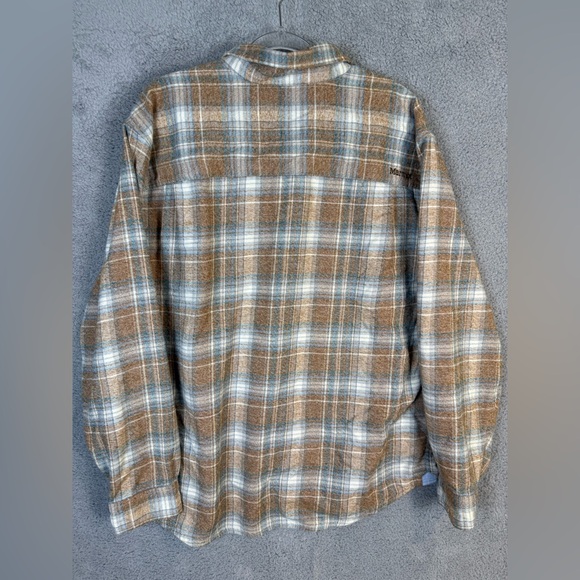 Marmot Blue and Tan plaid flannel xxl - Picture 6 of 10